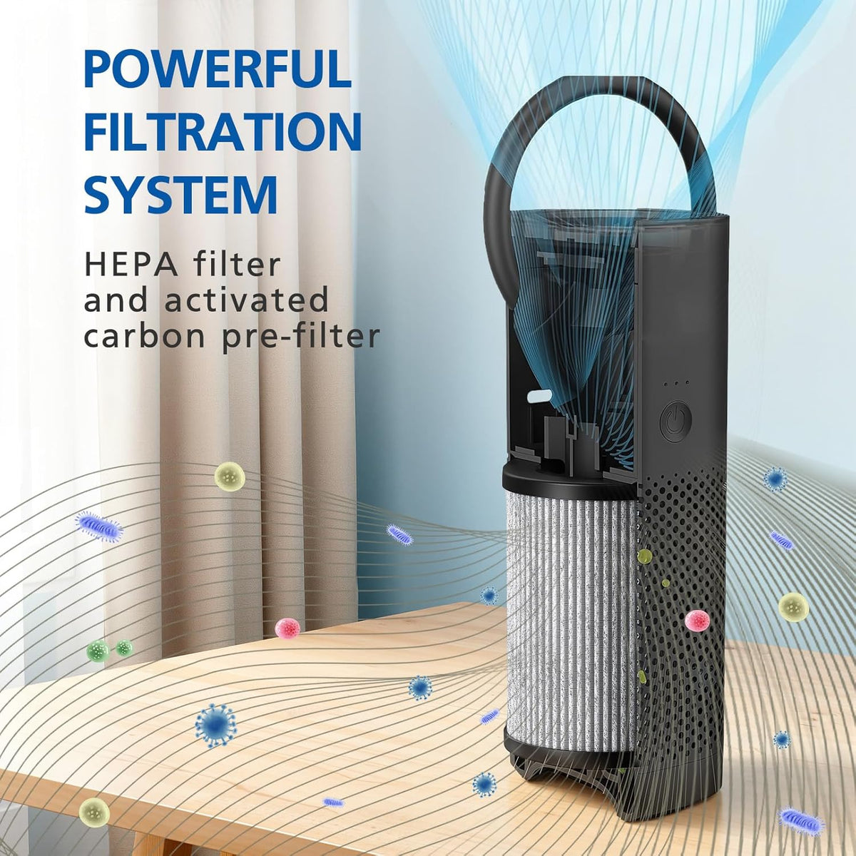 4 Pack Filters for Pure Enrichment Purezone Mini Portable Air Purifier
