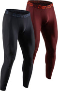 2-3 Pack Men'S Compression Pants Leggings Tights Pocket/Non-Pocket