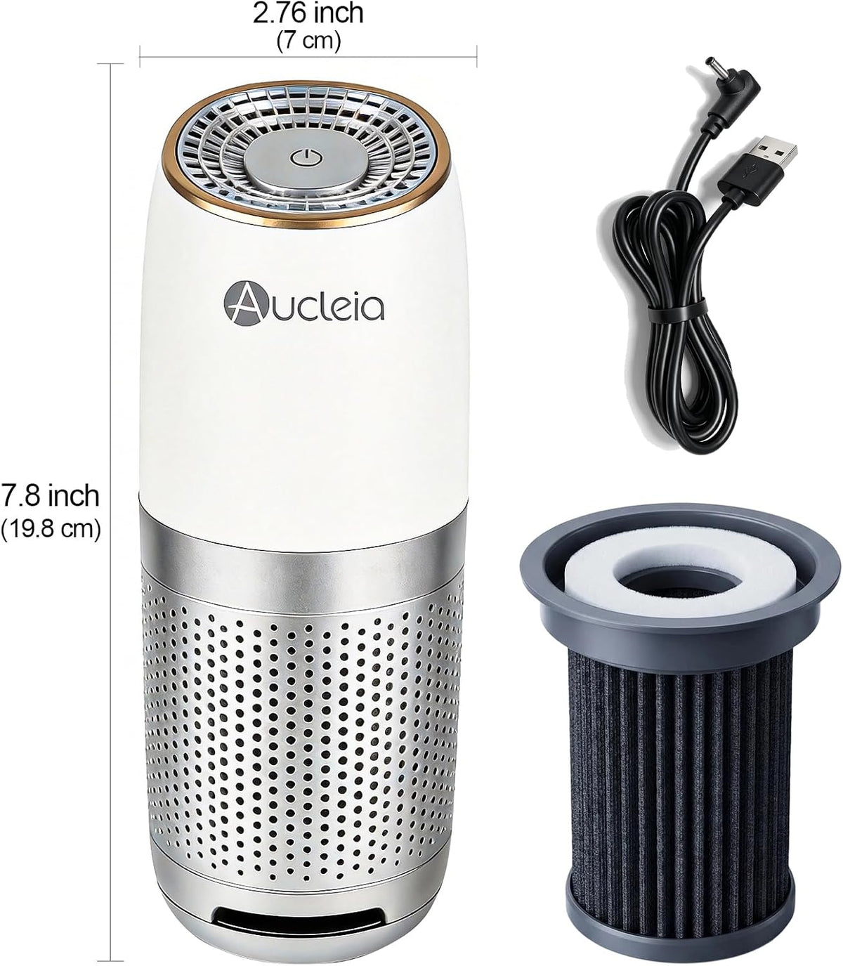 Portable Car Air Purifier with H13 HEPA Filter, Smoke Odor Removal