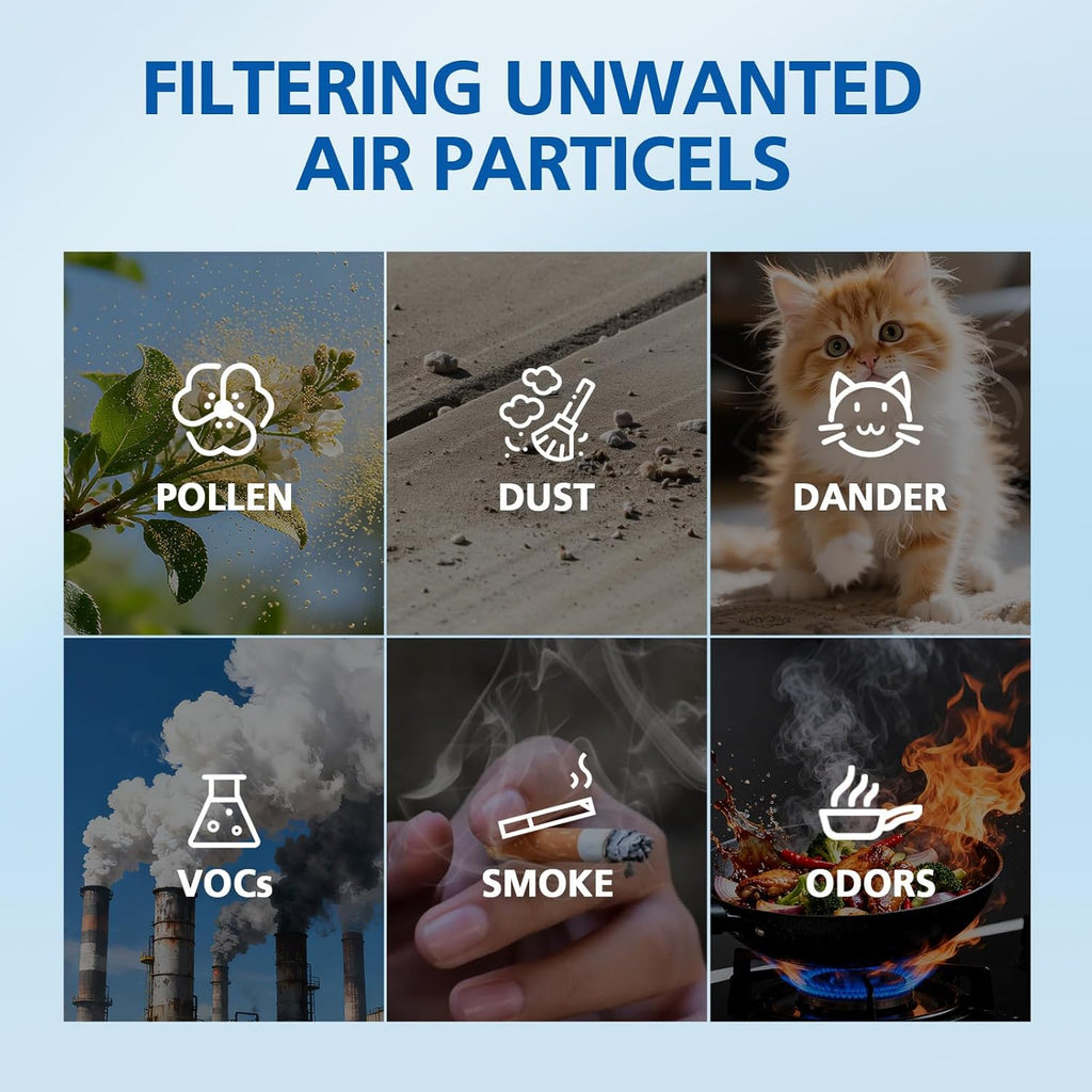 4 Pack Filters for Pure Enrichment Purezone Mini Portable Air Purifier