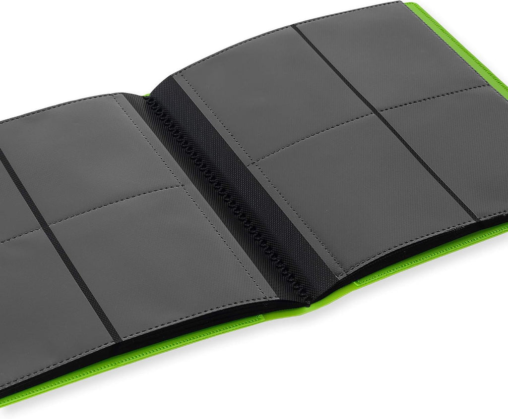 4 Pocket Strap Trading Card Binder 160 Cards Side Loading (Green)