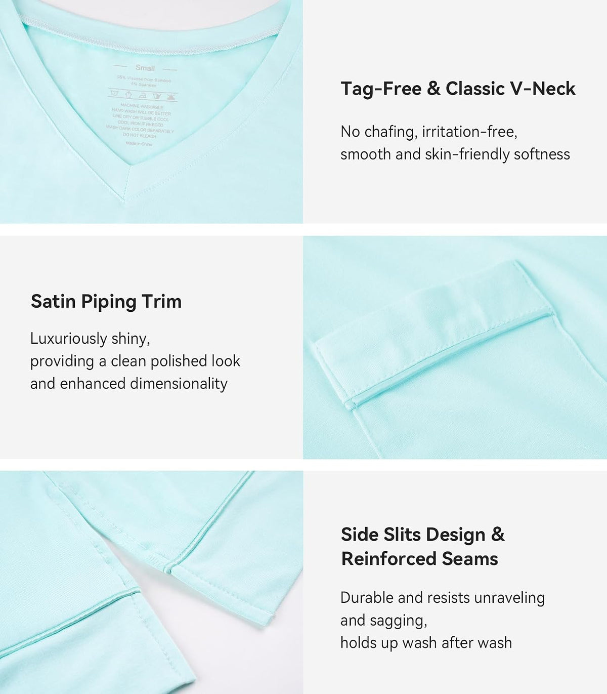 Viscose from Bamboo Nightgowns for Women Short Sleeve Sleep Shirt V Neck Nightgown plus Size Sleepwear S-4X,