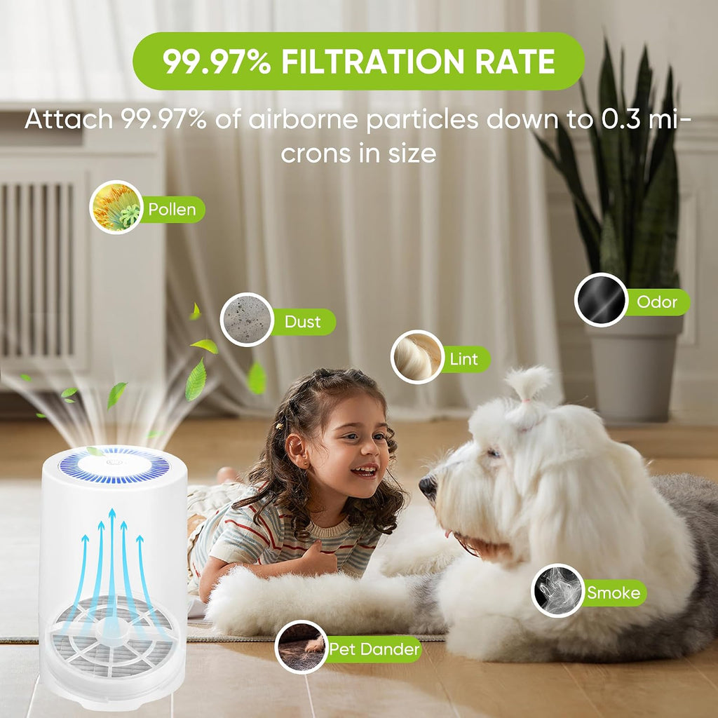 6 Pack Replacement HEPA Filter with Activated Carbon for Frida Baby Air Purifier 3 in 1, RIGOGLIOSO Air Purifier GL2103 and SY900S, JINPUS GL-2103, LTLKY 900S, Meleden Air Purifier GL2103