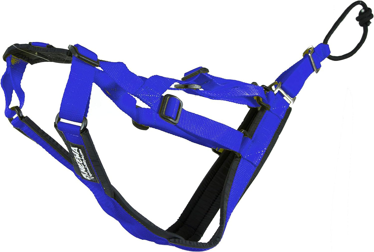 Adjustable Sled Pro Harness - Large, Blue, Dog Pulling Harness, Great for Dog Joring
