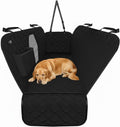Dog Car Seat Cover for Back Seat, Waterproof Pet Protection Hammock, SUV Truck Car Backseat Protector with Safety Features, Black
