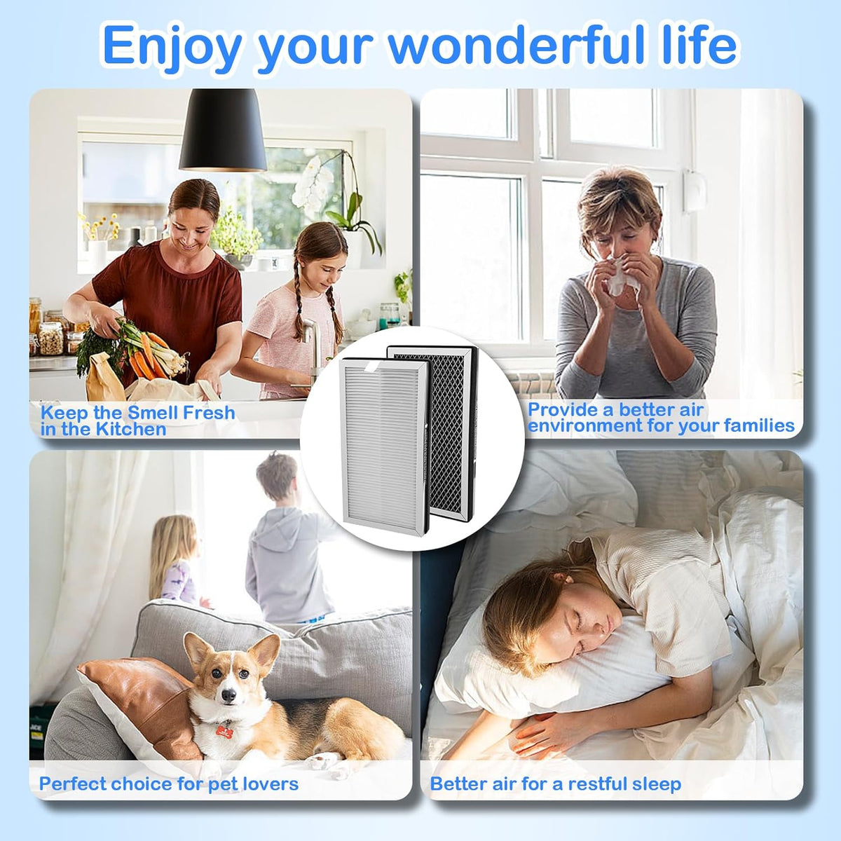 MA-15 Air Purifier Replacement Filter for Medify Air Purifier MA-15, 4-Pack